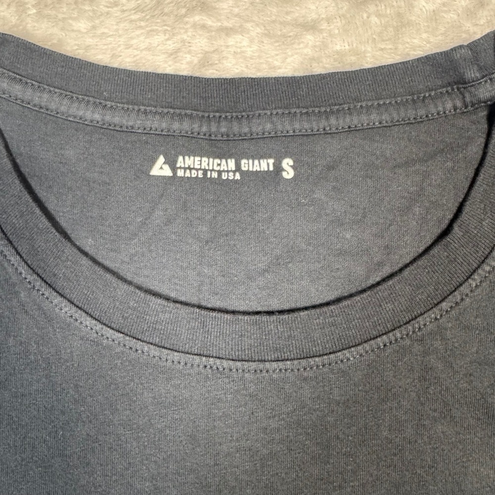 American Giant Classic Crew Neck T-Shirt S Black Made in USA Soft Basic - Picture 2 of 7